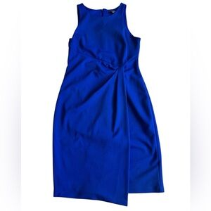 julia jordan Cobalt Blue Sleeveless Midi Sheath Dress